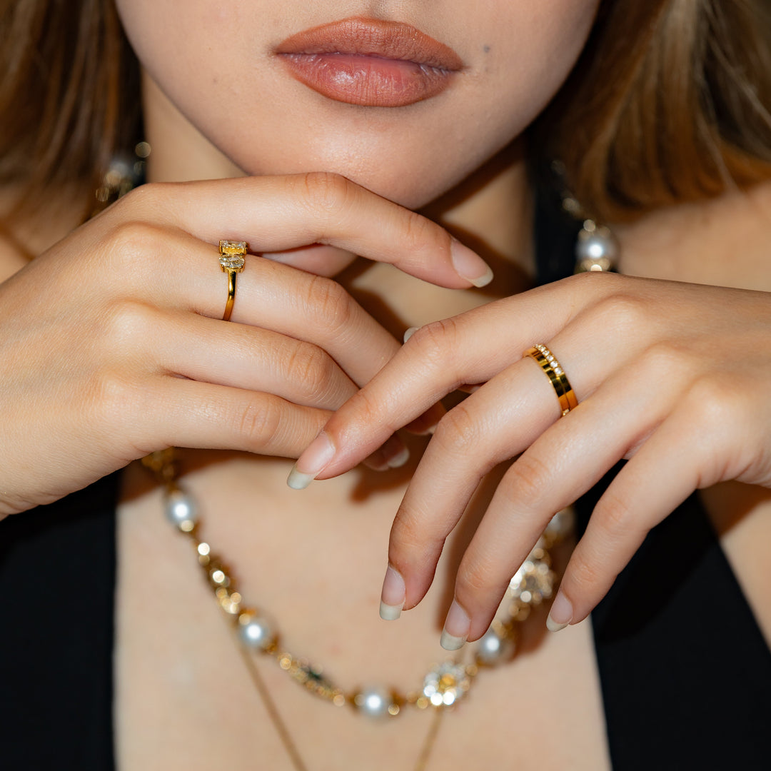 【リング】Twin stone open ring
