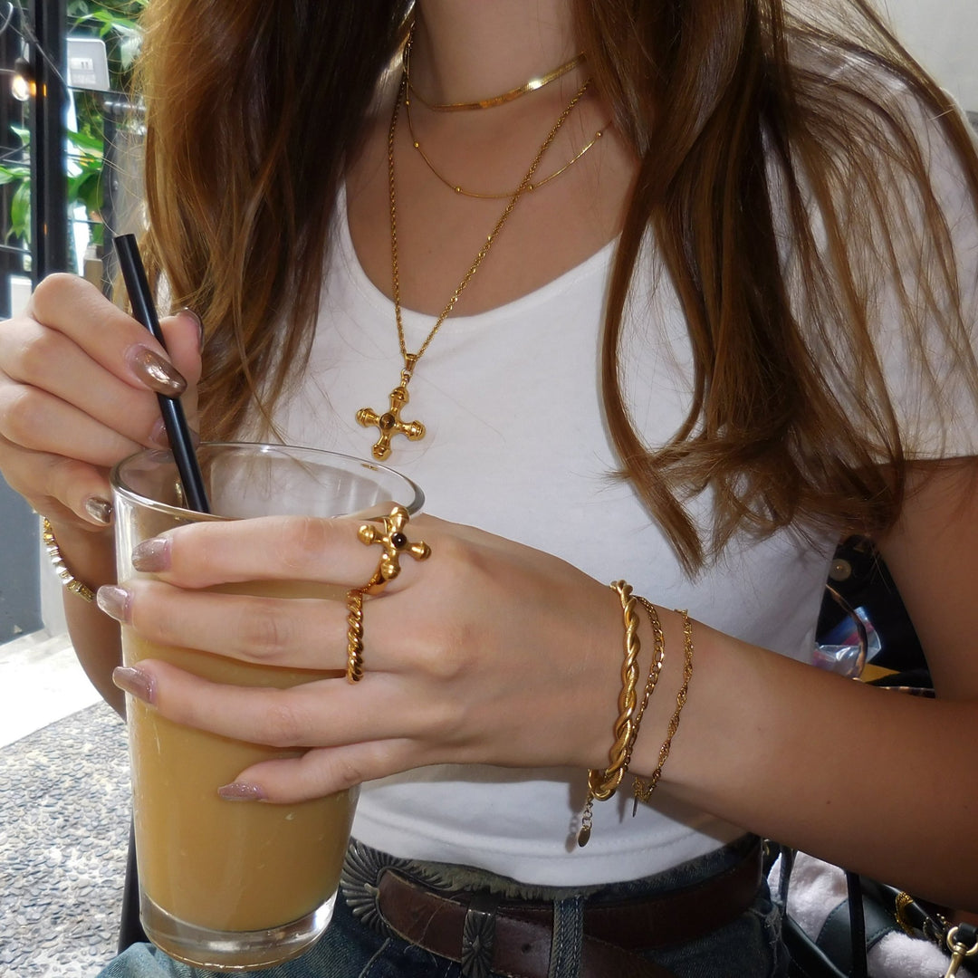 Adam necklace (3セット) - 𝐇𝐨𝐧𝐞𝐲 𝐁𝐮𝐭𝐭𝐞𝐫 𝐍𝐢𝐧𝐞