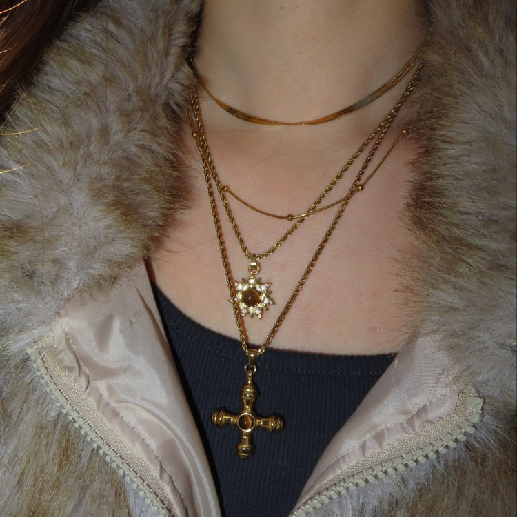 Adam necklace (3セット) - 𝐇𝐨𝐧𝐞𝐲 𝐁𝐮𝐭𝐭𝐞𝐫 𝐍𝐢𝐧𝐞