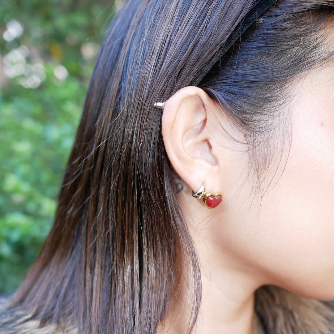 【ピアス】Amber heart pierce - 𝐇𝐨𝐧𝐞𝐲 𝐁𝐮𝐭𝐭𝐞𝐫 𝐍𝐢𝐧𝐞