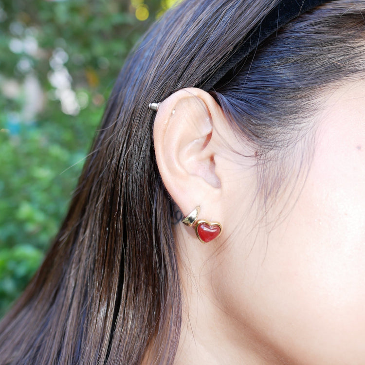 【ピアス】Amber heart pierce - 𝐇𝐨𝐧𝐞𝐲 𝐁𝐮𝐭𝐭𝐞𝐫 𝐍𝐢𝐧𝐞