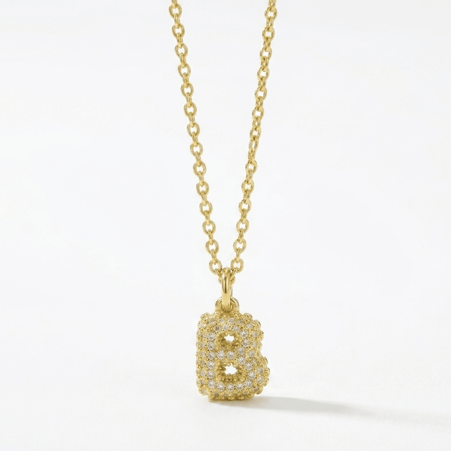 B charm necklace - 𝐇𝐨𝐧𝐞𝐲 𝐁𝐮𝐭𝐭𝐞𝐫 𝐍𝐢𝐧𝐞