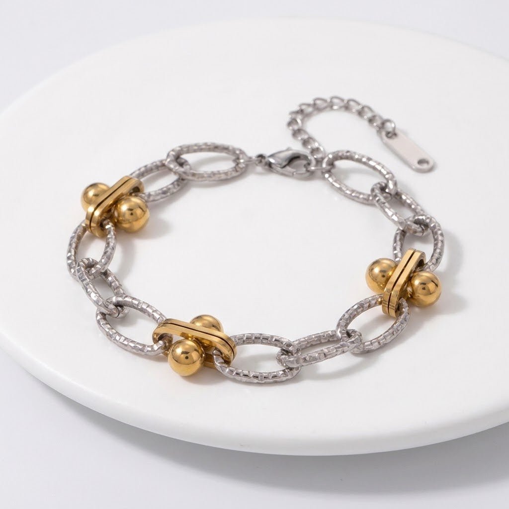 【ブレスレット】Ball link bracelet - 𝐇𝐨𝐧𝐞𝐲 𝐁𝐮𝐭𝐭𝐞𝐫 𝐍𝐢𝐧𝐞