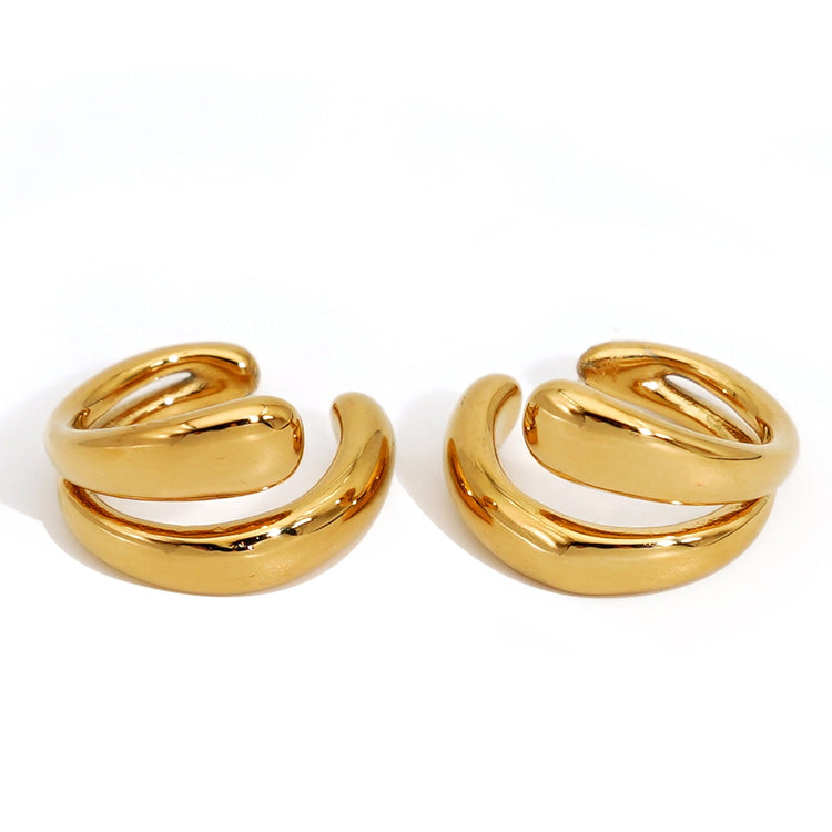 【イヤーカフ】Bold curve ear cuff - 𝐇𝐨𝐧𝐞𝐲 𝐁𝐮𝐭𝐭𝐞𝐫 𝐍𝐢𝐧𝐞