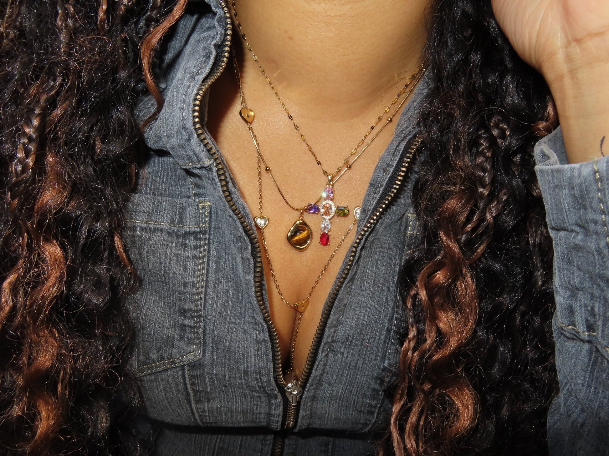 Brown stone necklace - 𝐇𝐨𝐧𝐞𝐲 𝐁𝐮𝐭𝐭𝐞𝐫 𝐍𝐢𝐧𝐞