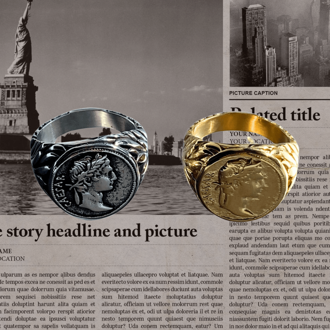 Coin vintage ring (メンズ) - 𝐇𝐨𝐧𝐞𝐲 𝐁𝐮𝐭𝐭𝐞𝐫 𝐍𝐢𝐧𝐞