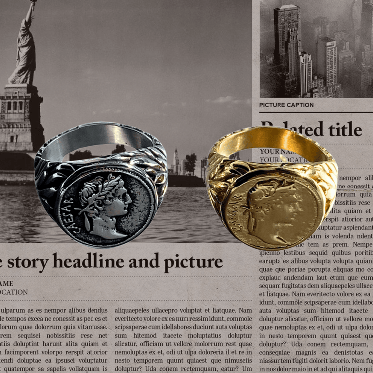 Coin vintage ring (メンズ) - 𝐇𝐨𝐧𝐞𝐲 𝐁𝐮𝐭𝐭𝐞𝐫 𝐍𝐢𝐧𝐞