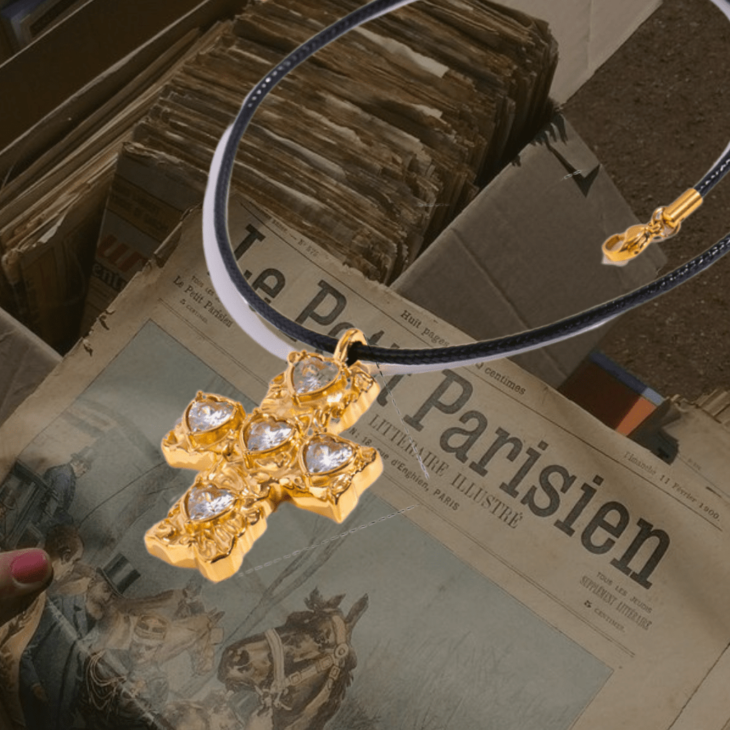 Cross cord necklace - 𝐇𝐨𝐧𝐞𝐲 𝐁𝐮𝐭𝐭𝐞𝐫 𝐍𝐢𝐧𝐞