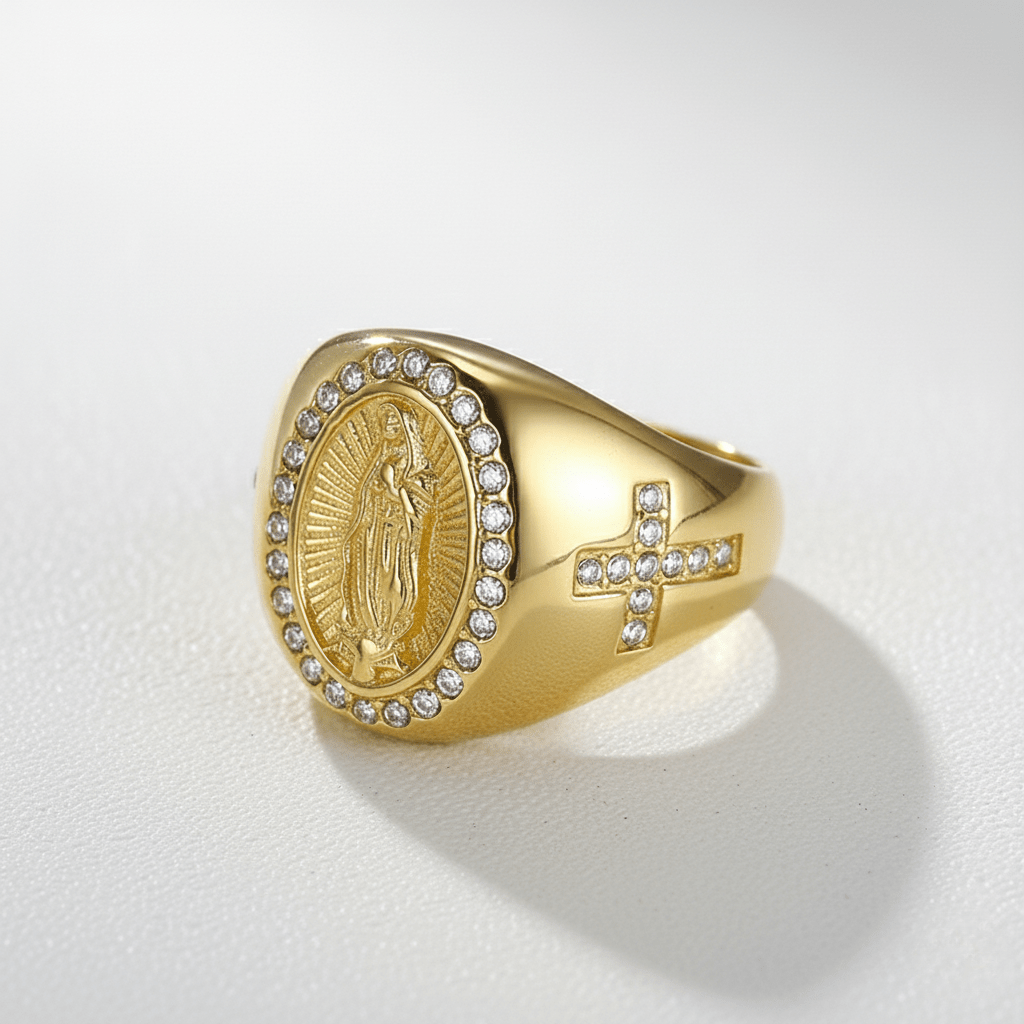 【リング】Cross gold ring - 𝐇𝐨𝐧𝐞𝐲 𝐁𝐮𝐭𝐭𝐞𝐫 𝐍𝐢𝐧𝐞