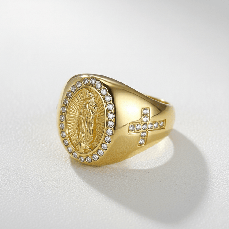 【リング】Cross gold ring - 𝐇𝐨𝐧𝐞𝐲 𝐁𝐮𝐭𝐭𝐞𝐫 𝐍𝐢𝐧𝐞