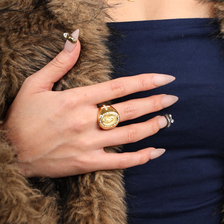 【リング】Cross gold ring - 𝐇𝐨𝐧𝐞𝐲 𝐁𝐮𝐭𝐭𝐞𝐫 𝐍𝐢𝐧𝐞