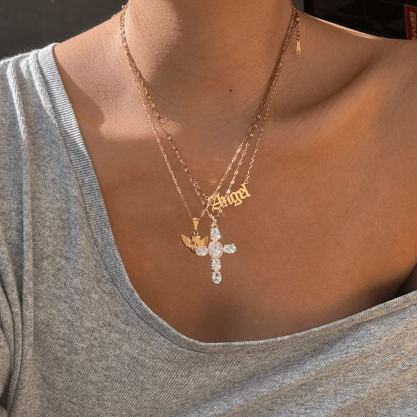 Cross princess necklace - 𝐇𝐨𝐧𝐞𝐲 𝐁𝐮𝐭𝐭𝐞𝐫 𝐍𝐢𝐧𝐞