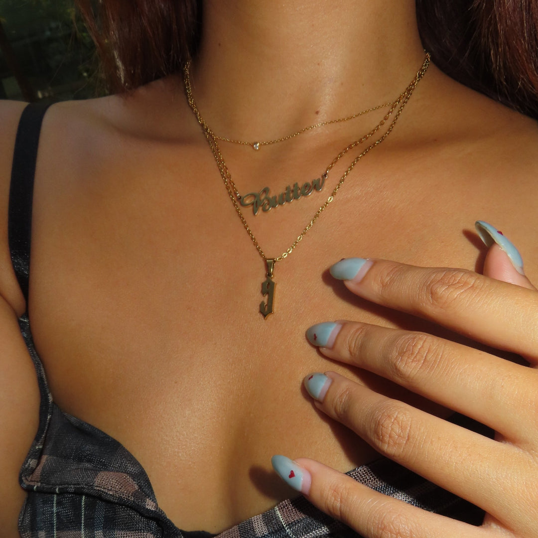 【カスタム】Custom number necklace (2セット) - 𝐇𝐨𝐧𝐞𝐲 𝐁𝐮𝐭𝐭𝐞𝐫 𝐍𝐢𝐧𝐞