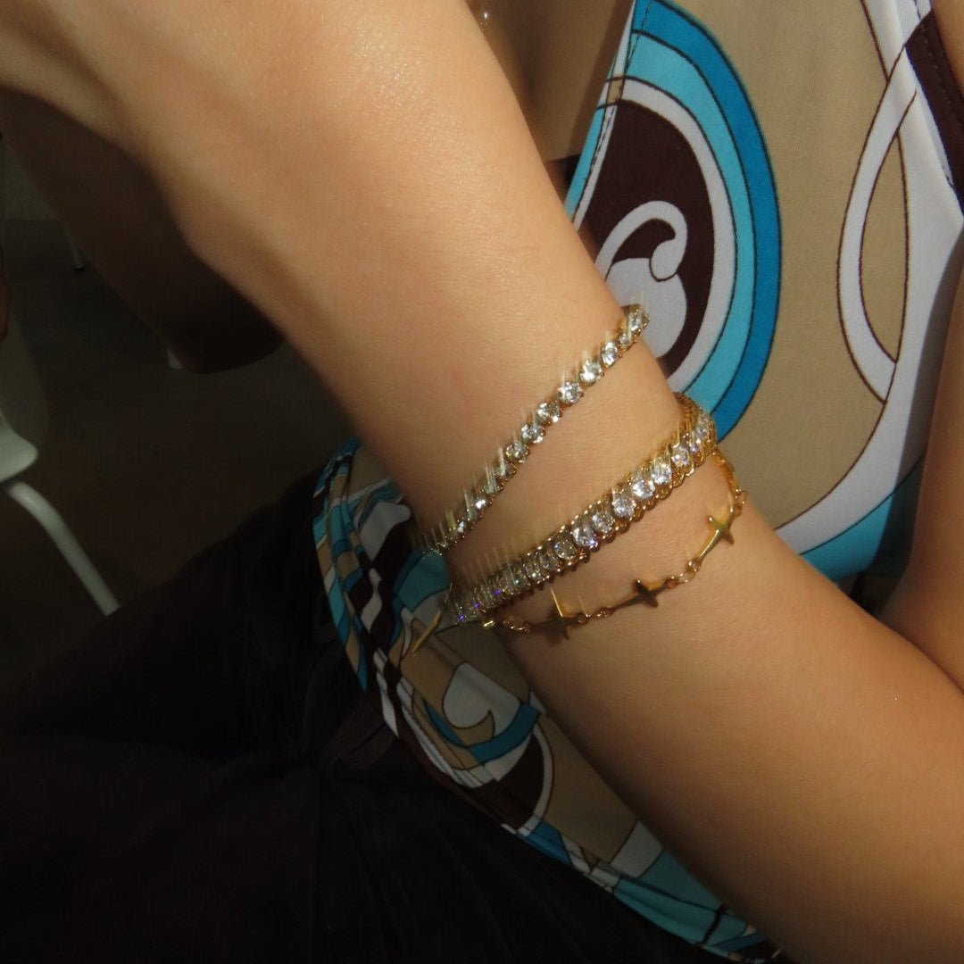 【ブレスレット】Double zirconia Bracelet - 𝐇𝐨𝐧𝐞𝐲 𝐁𝐮𝐭𝐭𝐞𝐫 𝐍𝐢𝐧𝐞