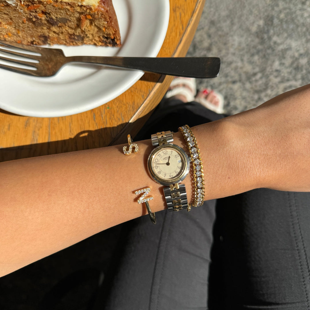 【ブレスレット】Double zirconia Bracelet - 𝐇𝐨𝐧𝐞𝐲 𝐁𝐮𝐭𝐭𝐞𝐫 𝐍𝐢𝐧𝐞