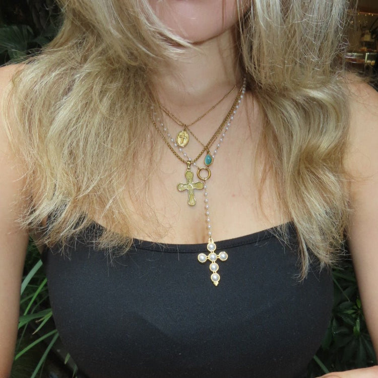 Drop blue necklace (2セット) - 𝐇𝐨𝐧𝐞𝐲 𝐁𝐮𝐭𝐭𝐞𝐫 𝐍𝐢𝐧𝐞