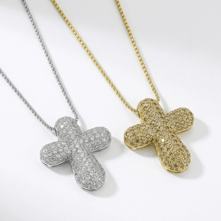 Glitter cross necklace - 𝐇𝐨𝐧𝐞𝐲 𝐁𝐮𝐭𝐭𝐞𝐫 𝐍𝐢𝐧𝐞