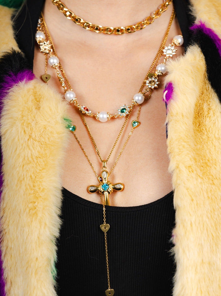 Glitter Pearl necklace - 𝐇𝐨𝐧𝐞𝐲 𝐁𝐮𝐭𝐭𝐞𝐫 𝐍𝐢𝐧𝐞