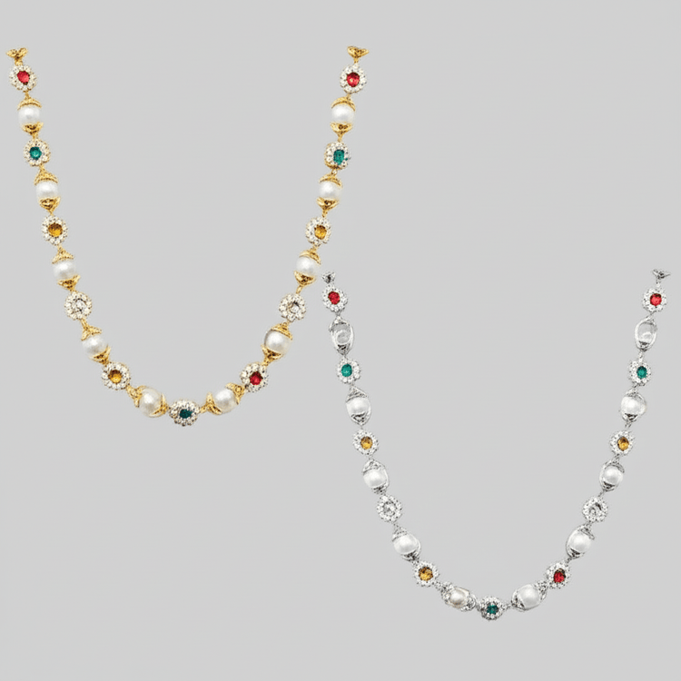 Glitter Pearl necklace - 𝐇𝐨𝐧𝐞𝐲 𝐁𝐮𝐭𝐭𝐞𝐫 𝐍𝐢𝐧𝐞