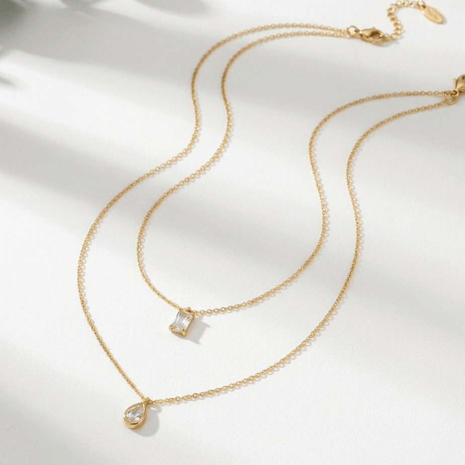 Glow drop layer necklace - 𝐇𝐨𝐧𝐞𝐲 𝐁𝐮𝐭𝐭𝐞𝐫 𝐍𝐢𝐧𝐞