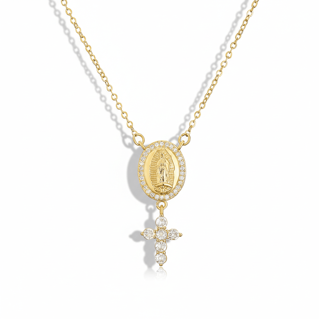 Grace Shine Cross necklace - 𝐇𝐨𝐧𝐞𝐲 𝐁𝐮𝐭𝐭𝐞𝐫 𝐍𝐢𝐧𝐞