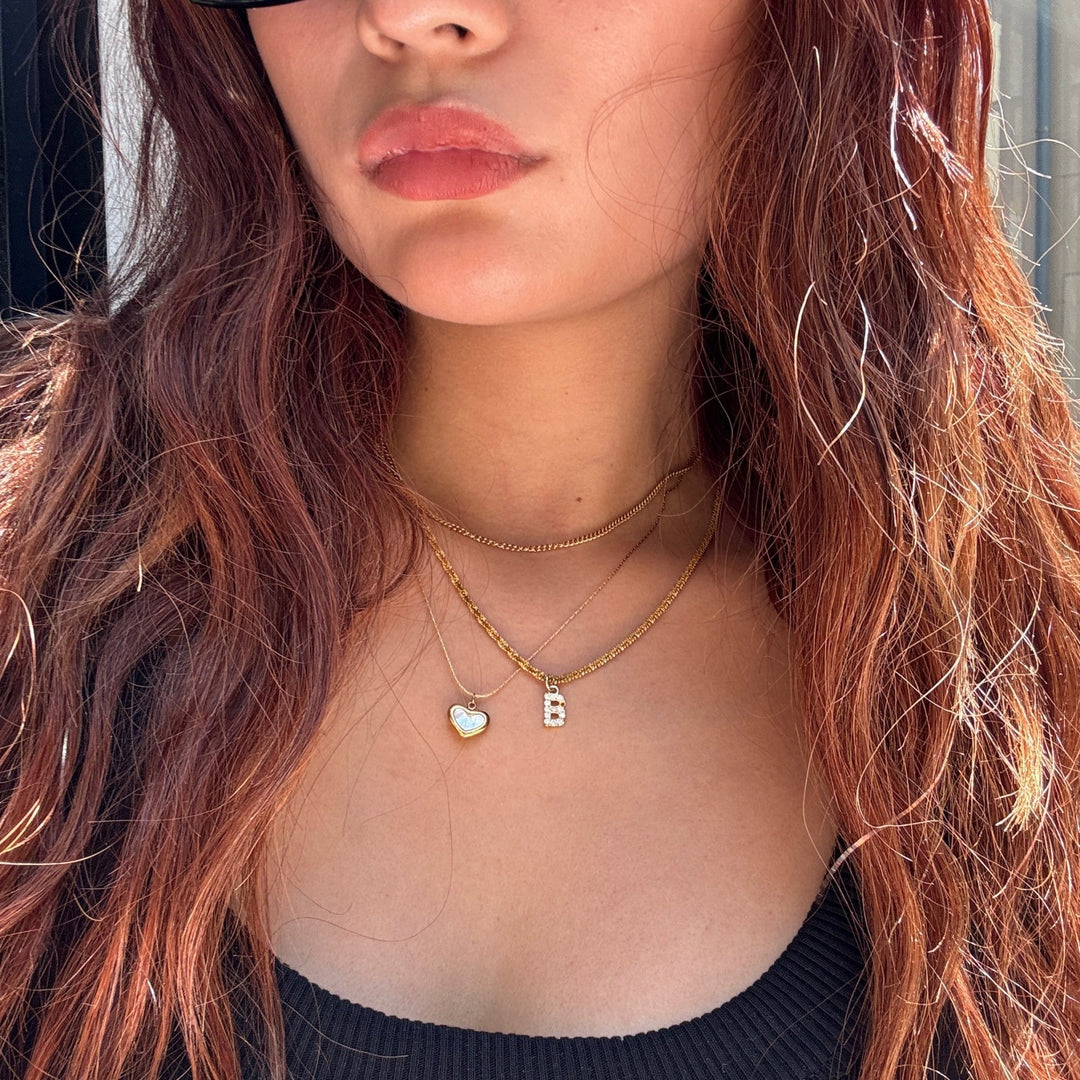 Heart B necklace(3セット) - 𝐇𝐨𝐧𝐞𝐲 𝐁𝐮𝐭𝐭𝐞𝐫 𝐍𝐢𝐧𝐞