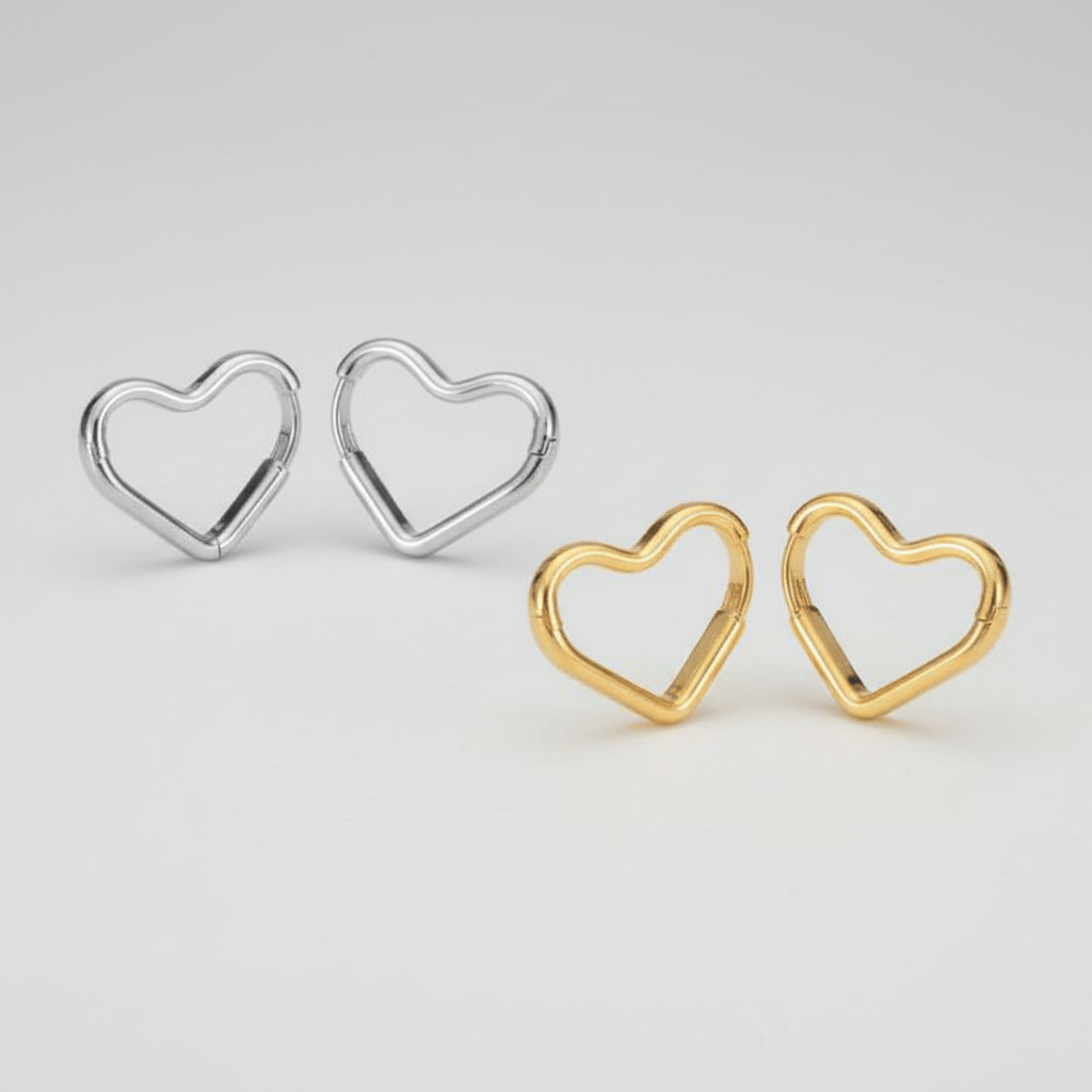 【ピアス】Heart hoop pierce - 𝐇𝐨𝐧𝐞𝐲 𝐁𝐮𝐭𝐭𝐞𝐫 𝐍𝐢𝐧𝐞