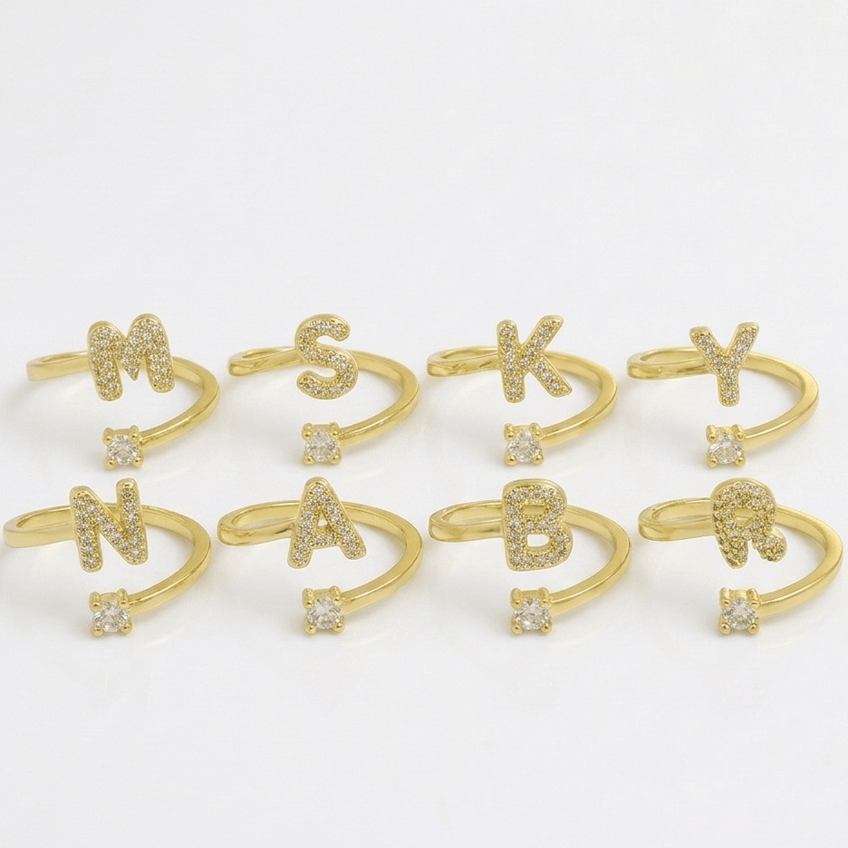 【リング】Initial gold open ring - 𝐇𝐨𝐧𝐞𝐲 𝐁𝐮𝐭𝐭𝐞𝐫 𝐍𝐢𝐧𝐞