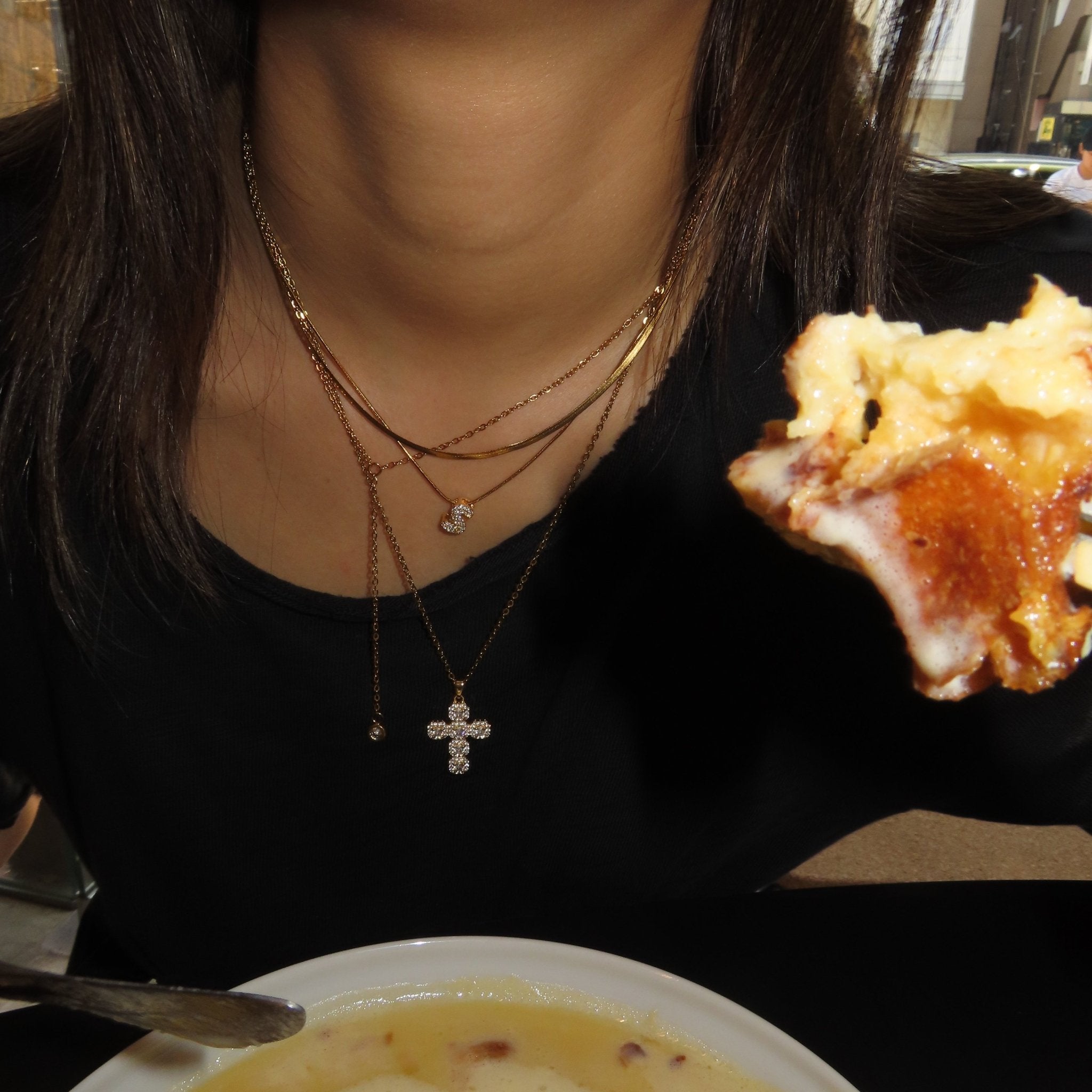 Initial mini necklace - ????? ?????? ????