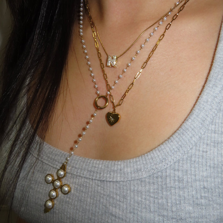 Initial mini necklace - ????? ?????? ????