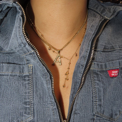 Initial YY necklace - 𝐇𝐨𝐧𝐞𝐲 𝐁𝐮𝐭𝐭𝐞𝐫 𝐍𝐢𝐧𝐞