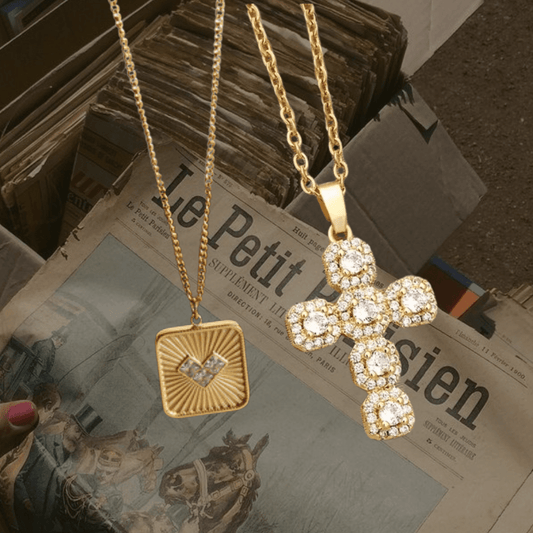 Jupiter plate necklace (2セット) - 𝐇𝐨𝐧𝐞𝐲 𝐁𝐮𝐭𝐭𝐞𝐫 𝐍𝐢𝐧𝐞