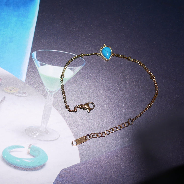 【ブレスレット】Jupiter turquoise bracelet - 𝐇𝐨𝐧𝐞𝐲 𝐁𝐮𝐭𝐭𝐞𝐫 𝐍𝐢𝐧𝐞