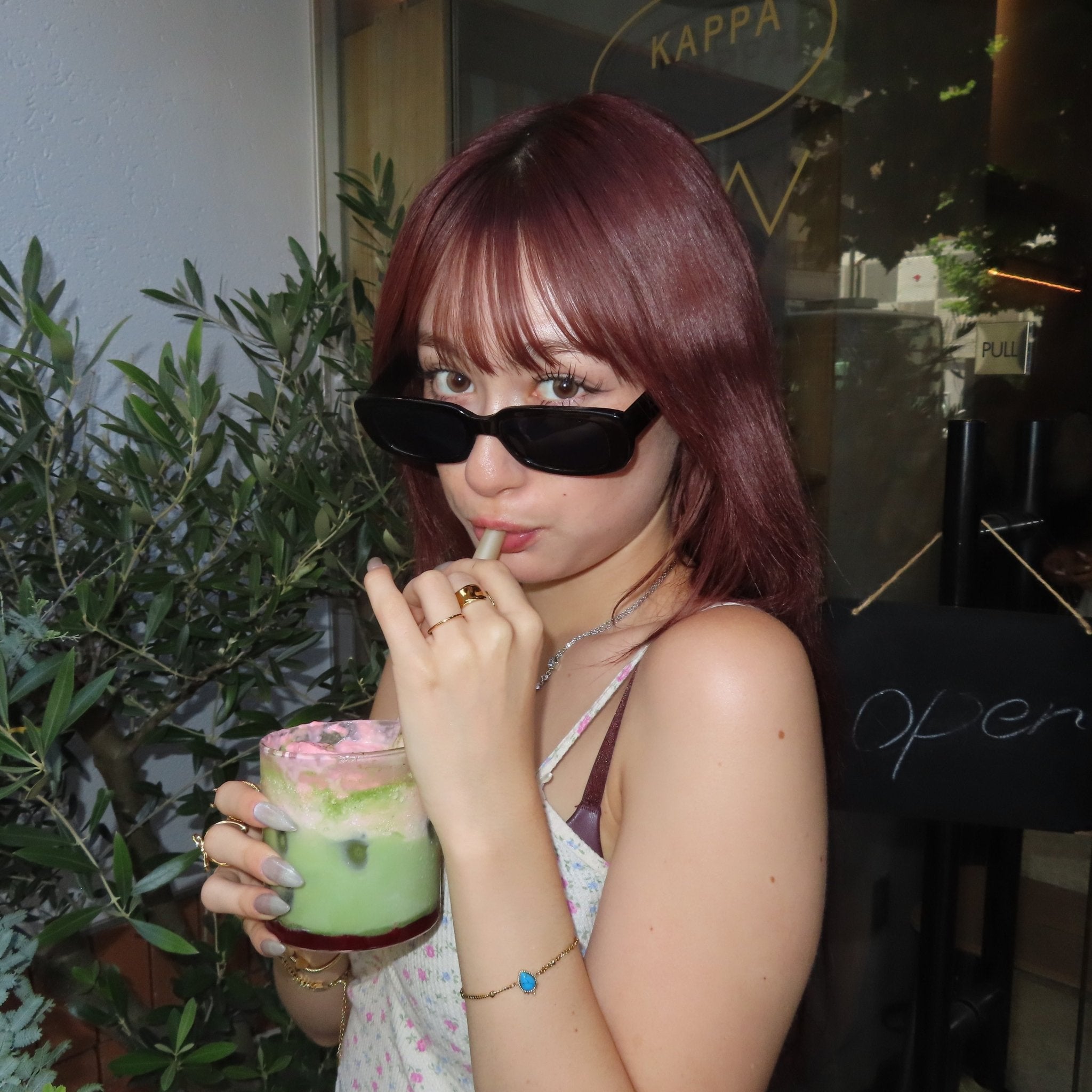 Square LA sunglasses - 𝐇𝐨𝐧𝐞𝐲 𝐁𝐮𝐭𝐭𝐞𝐫 𝐍𝐢𝐧𝐞