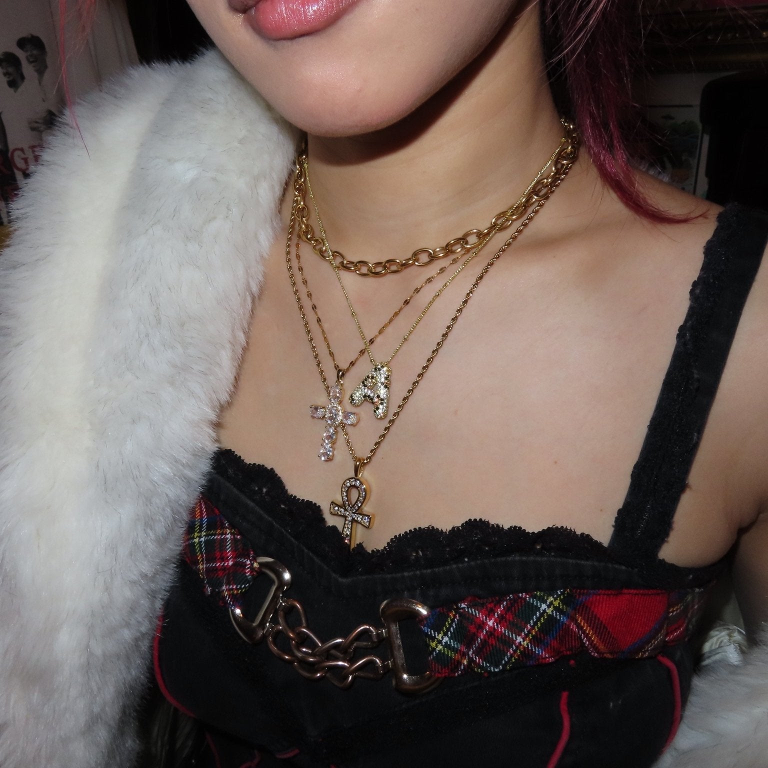 Leopard initial necklace - 𝐇𝐨𝐧𝐞𝐲 𝐁𝐮𝐭𝐭𝐞𝐫 𝐍𝐢𝐧𝐞