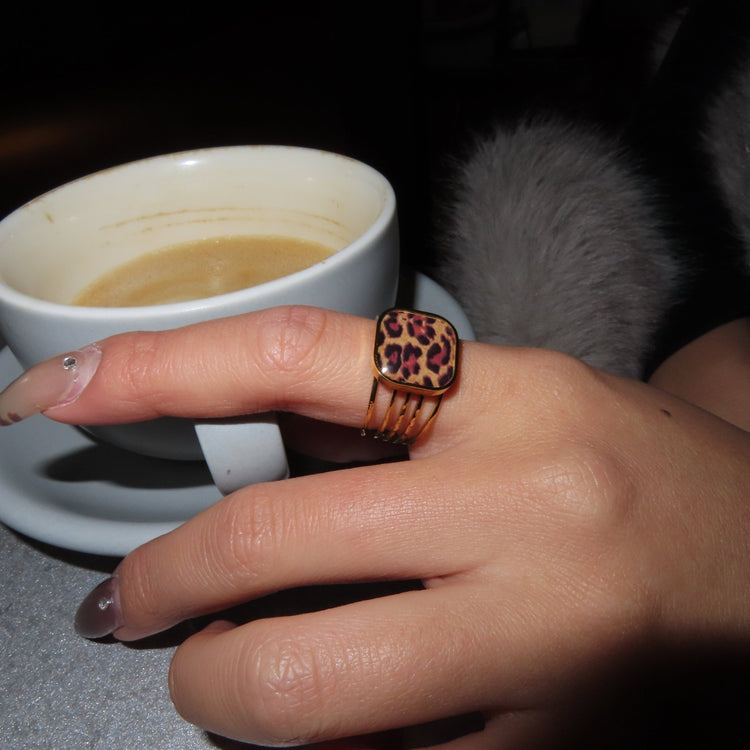 【リング】Leopard ring - 𝐇𝐨𝐧𝐞𝐲 𝐁𝐮𝐭𝐭𝐞𝐫 𝐍𝐢𝐧𝐞