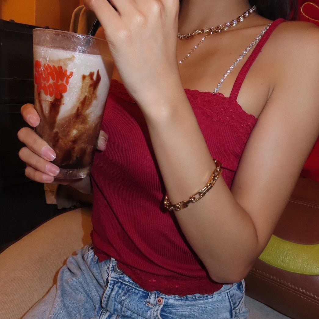 【ブレスレット】Link bold bracelet - 𝐇𝐨𝐧𝐞𝐲 𝐁𝐮𝐭𝐭𝐞𝐫 𝐍𝐢𝐧𝐞