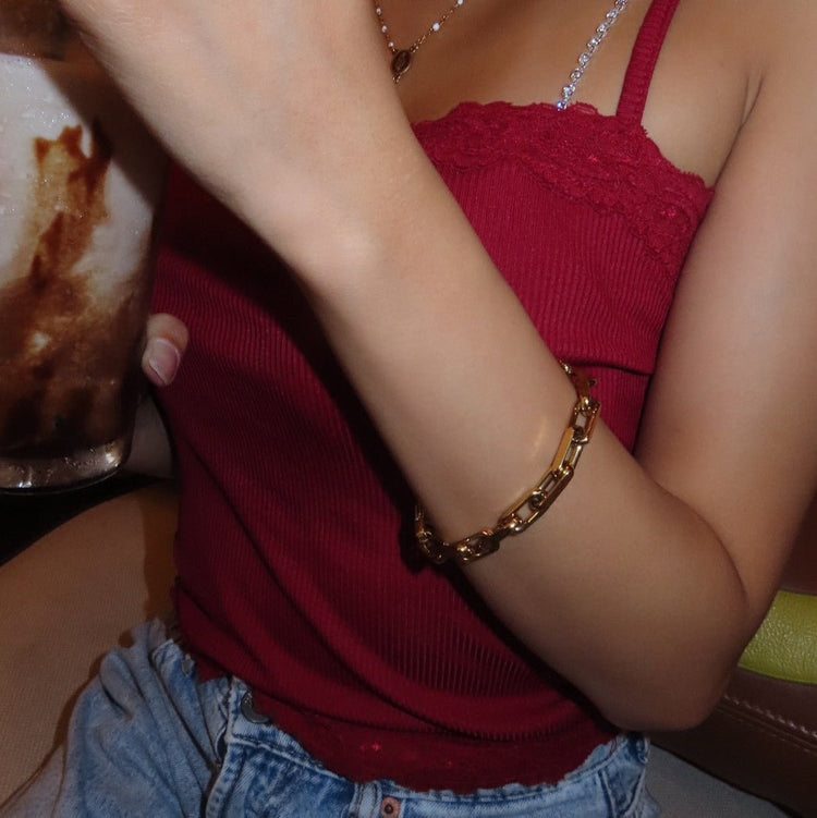 【ブレスレット】Link bold bracelet - 𝐇𝐨𝐧𝐞𝐲 𝐁𝐮𝐭𝐭𝐞𝐫 𝐍𝐢𝐧𝐞