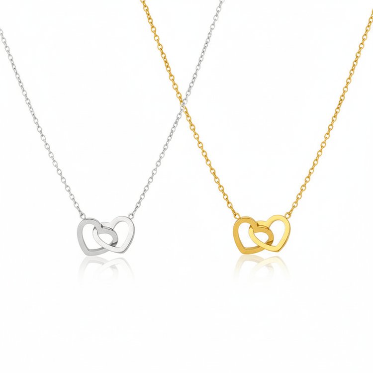Linked heart necklace - 𝐇𝐨𝐧𝐞𝐲 𝐁𝐮𝐭𝐭𝐞𝐫 𝐍𝐢𝐧𝐞