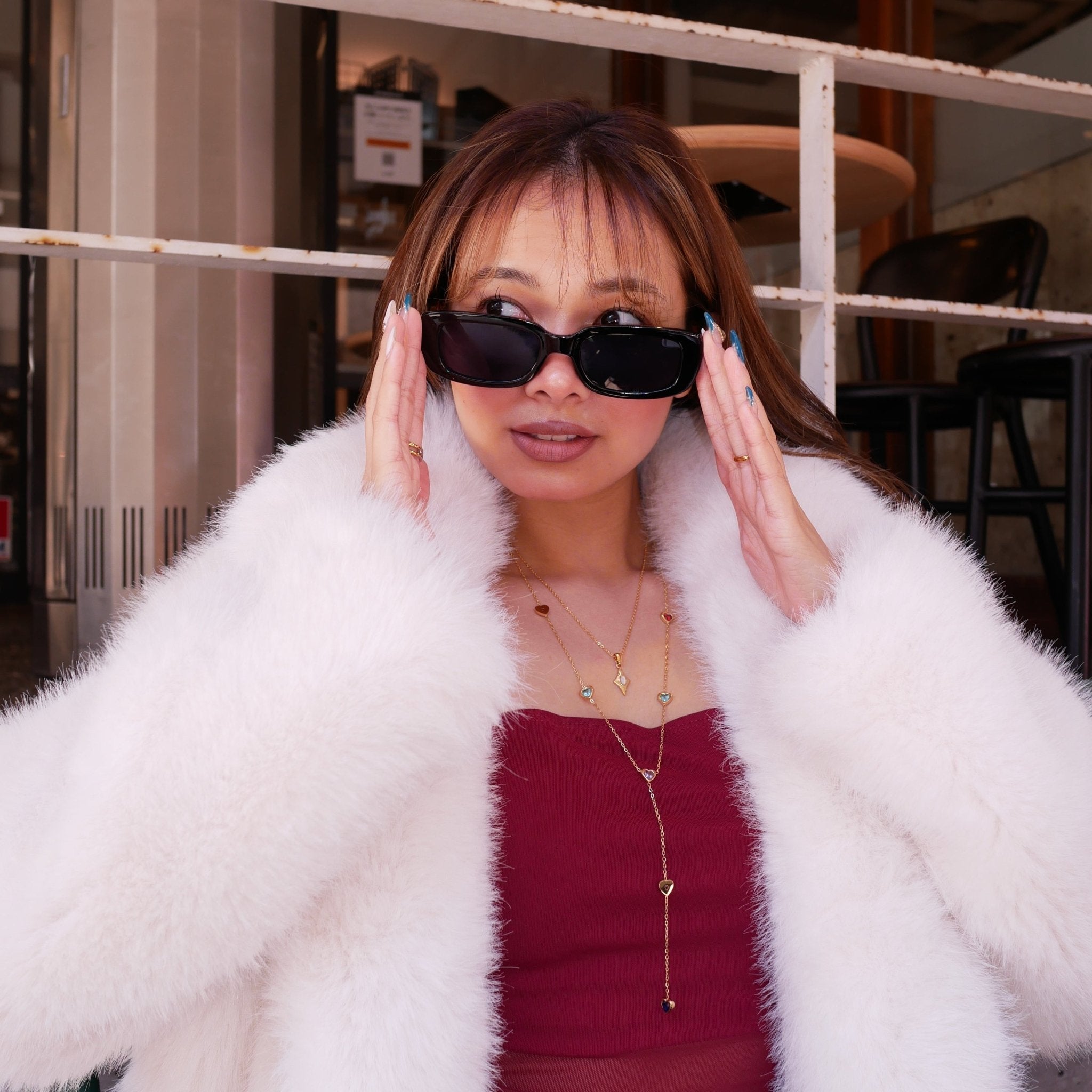 Long colorful heart necklace - 𝐇𝐨𝐧𝐞𝐲 𝐁𝐮𝐭𝐭𝐞𝐫 𝐍𝐢𝐧𝐞