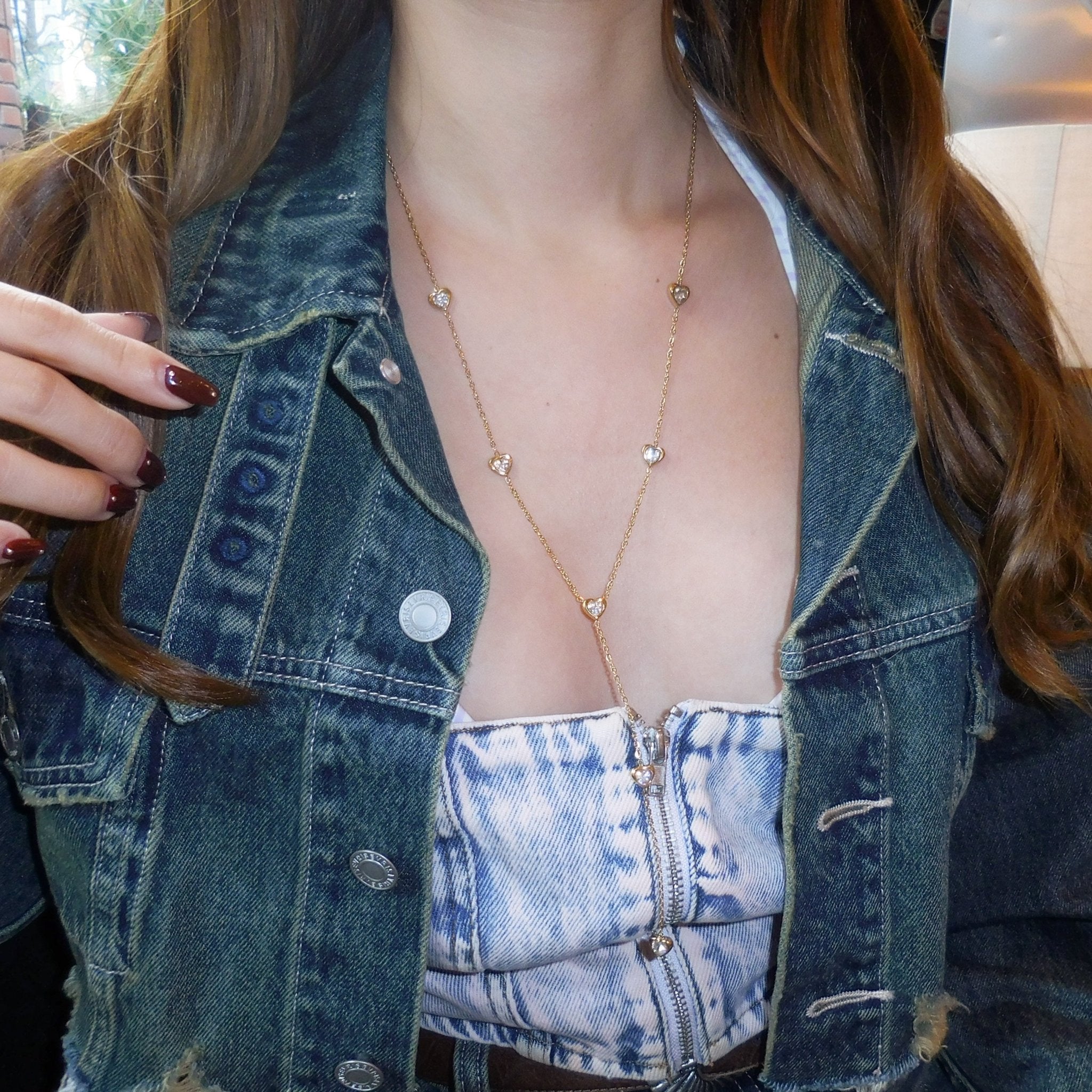 Long heart necklace - 𝐇𝐨𝐧𝐞𝐲 𝐁𝐮𝐭𝐭𝐞𝐫 𝐍𝐢𝐧𝐞