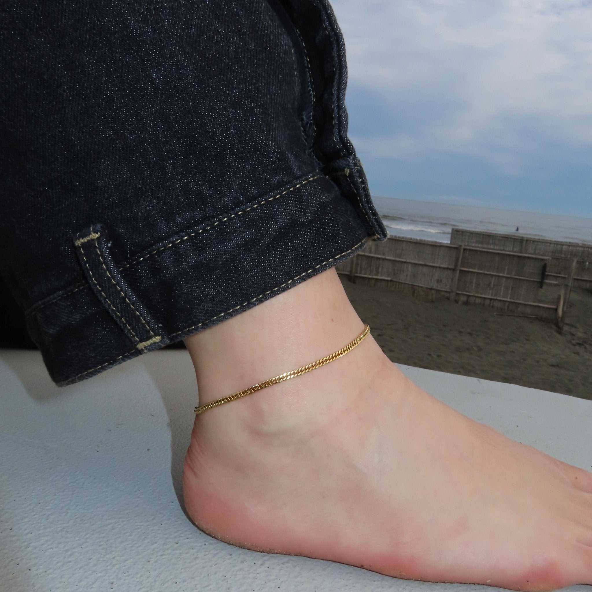 【アンクレット】Mini chain anklet - 𝐇𝐨𝐧𝐞𝐲 𝐁𝐮𝐭𝐭𝐞𝐫 𝐍𝐢𝐧𝐞