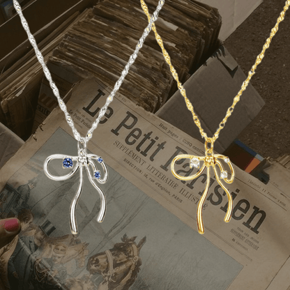 Mini ribbon necklace - 𝐇𝐨𝐧𝐞𝐲 𝐁𝐮𝐭𝐭𝐞𝐫 𝐍𝐢𝐧𝐞