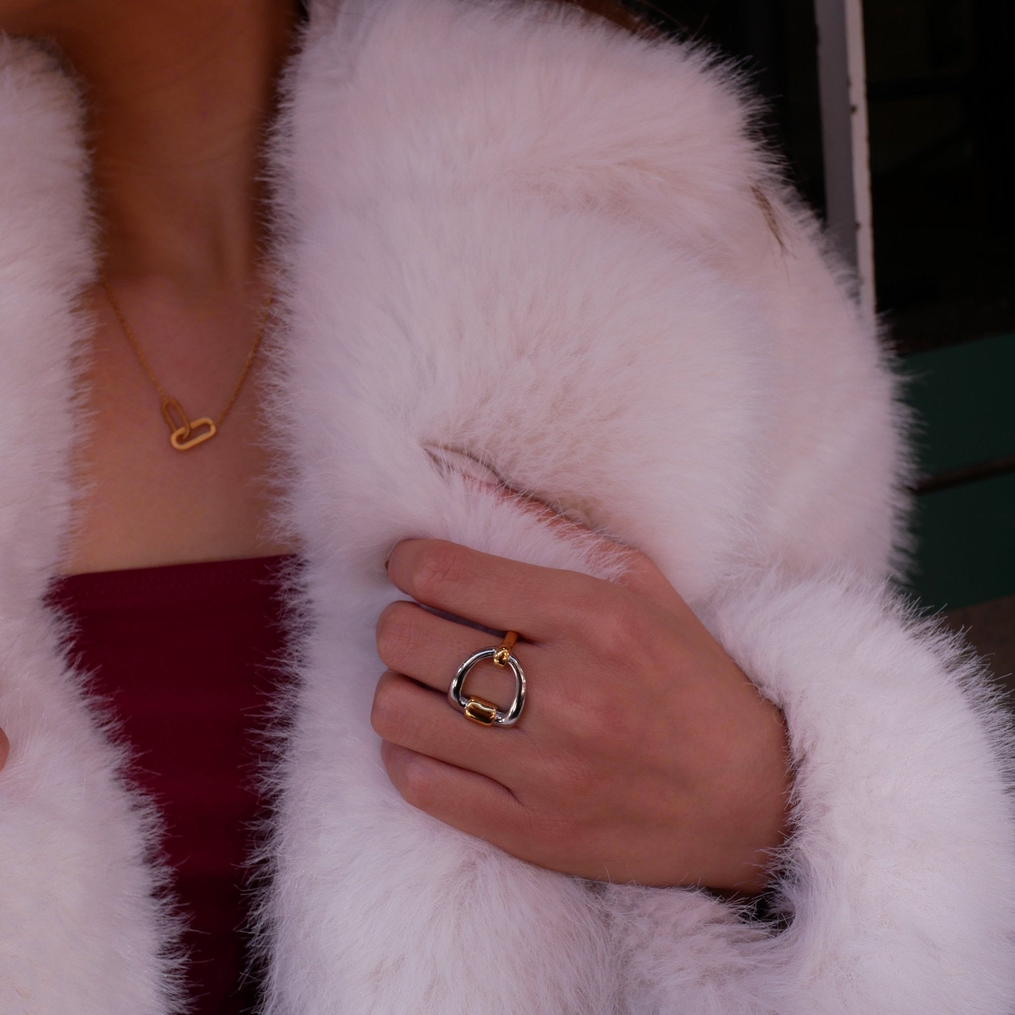 【リング】Mix link ring - 𝐇𝐨𝐧𝐞𝐲 𝐁𝐮𝐭𝐭𝐞𝐫 𝐍𝐢𝐧𝐞