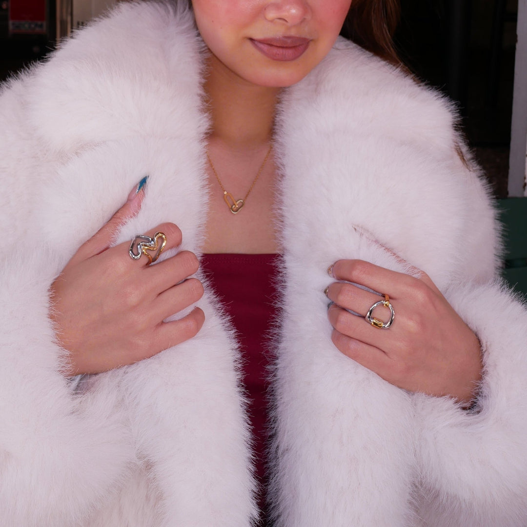 【リング】Mix zig ring - 𝐇𝐨𝐧𝐞𝐲 𝐁𝐮𝐭𝐭𝐞𝐫 𝐍𝐢𝐧𝐞