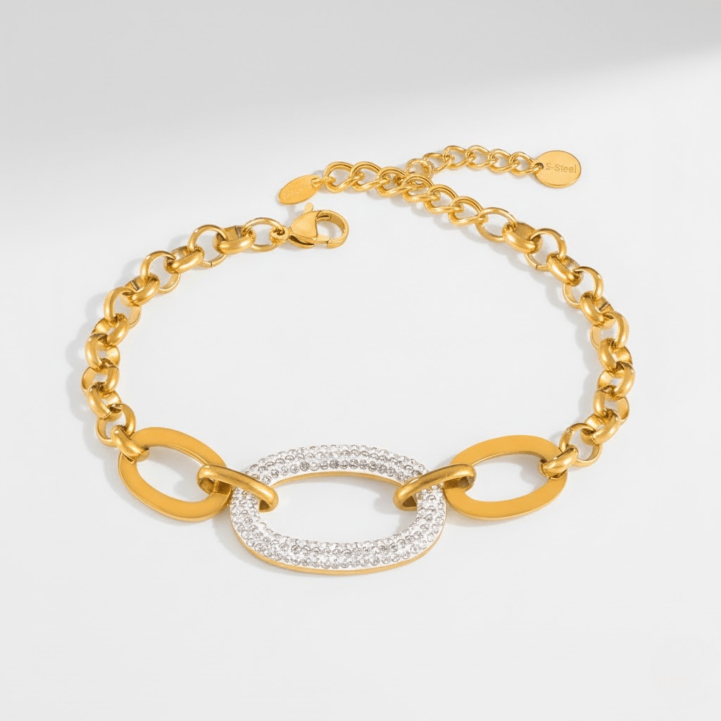 【ブレスレット】Oval chain bracelet - 𝐇𝐨𝐧𝐞𝐲 𝐁𝐮𝐭𝐭𝐞𝐫 𝐍𝐢𝐧𝐞