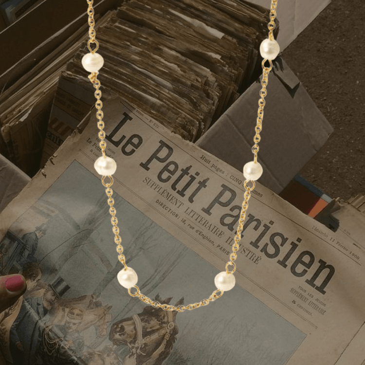 Pearl simple necklace - 𝐇𝐨𝐧𝐞𝐲 𝐁𝐮𝐭𝐭𝐞𝐫 𝐍𝐢𝐧𝐞