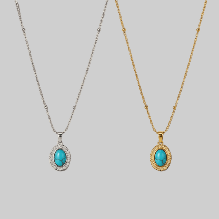 Pills turquoise necklace - 𝐇𝐨𝐧𝐞𝐲 𝐁𝐮𝐭𝐭𝐞𝐫 𝐍𝐢𝐧𝐞