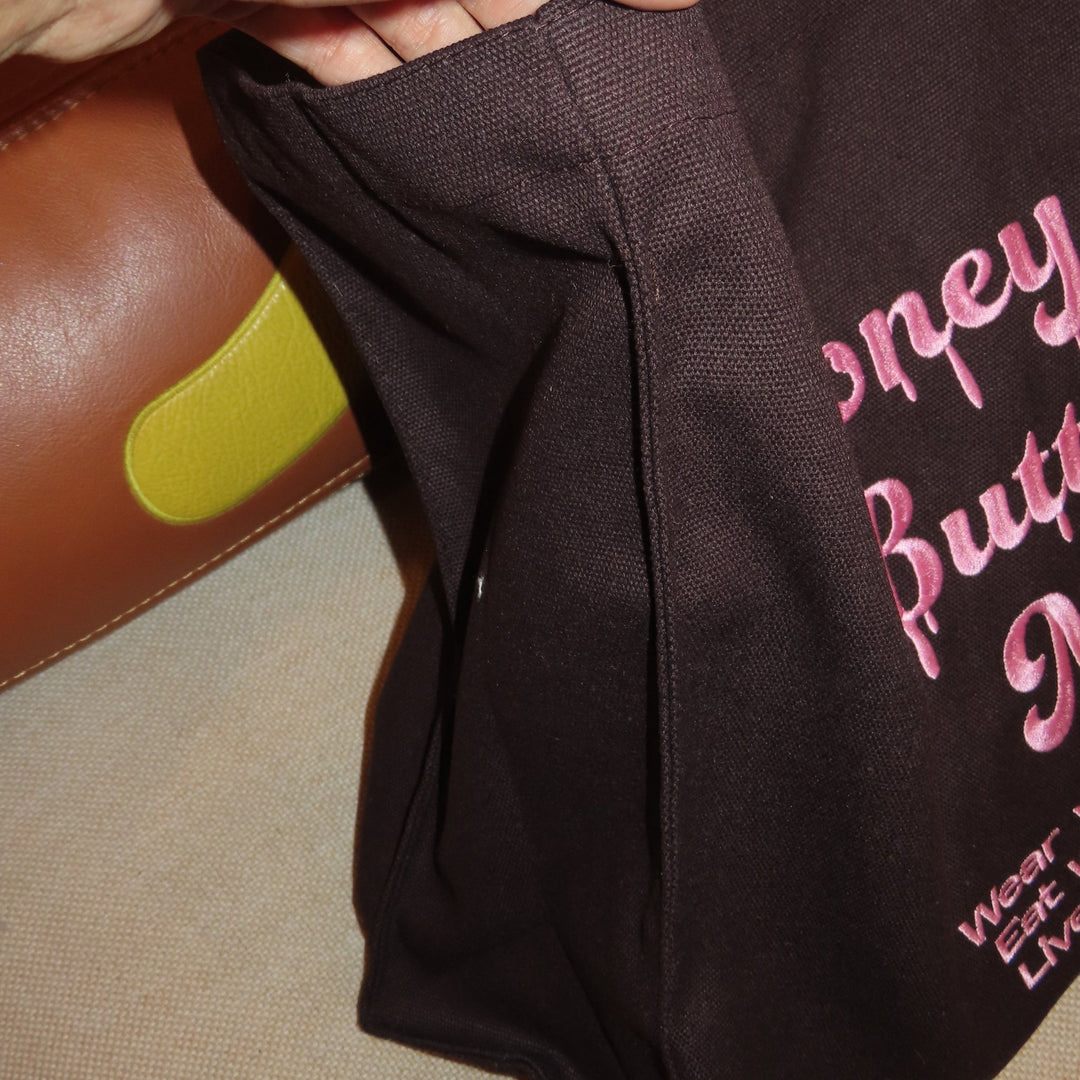 Pink nuts tote bag - 𝐇𝐨𝐧𝐞𝐲 𝐁𝐮𝐭𝐭𝐞𝐫 𝐍𝐢𝐧𝐞