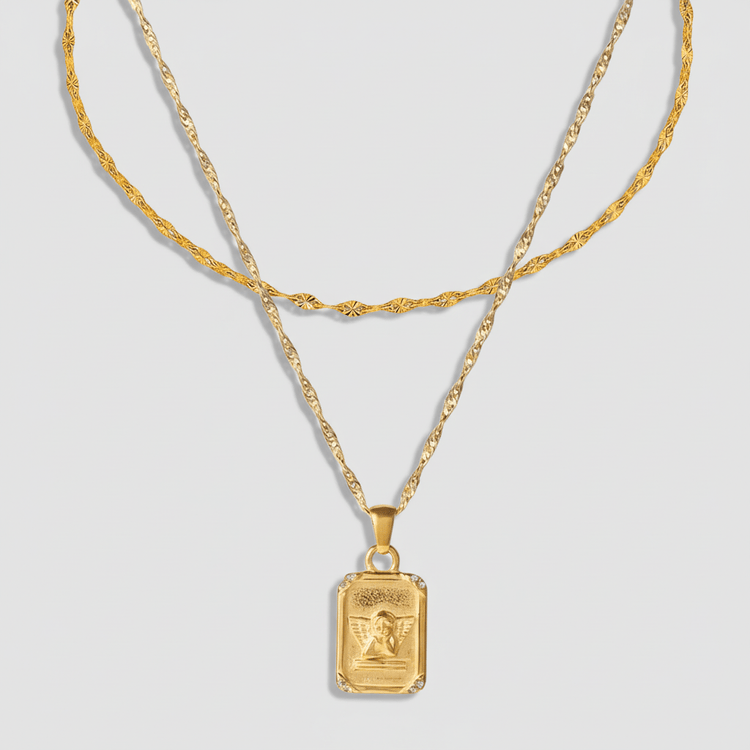 Plate angel necklace(２セット) - 𝐇𝐨𝐧𝐞𝐲 𝐁𝐮𝐭𝐭𝐞𝐫 𝐍𝐢𝐧𝐞